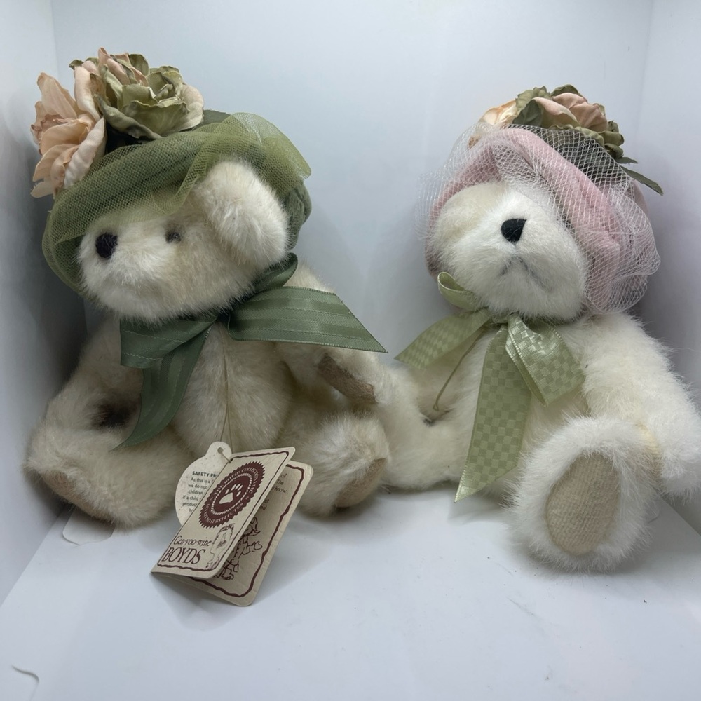 Boyds Bears Best Dressed Chantelle And Mimi Chapeau - 1 Plush W/Tags - 2 In Set